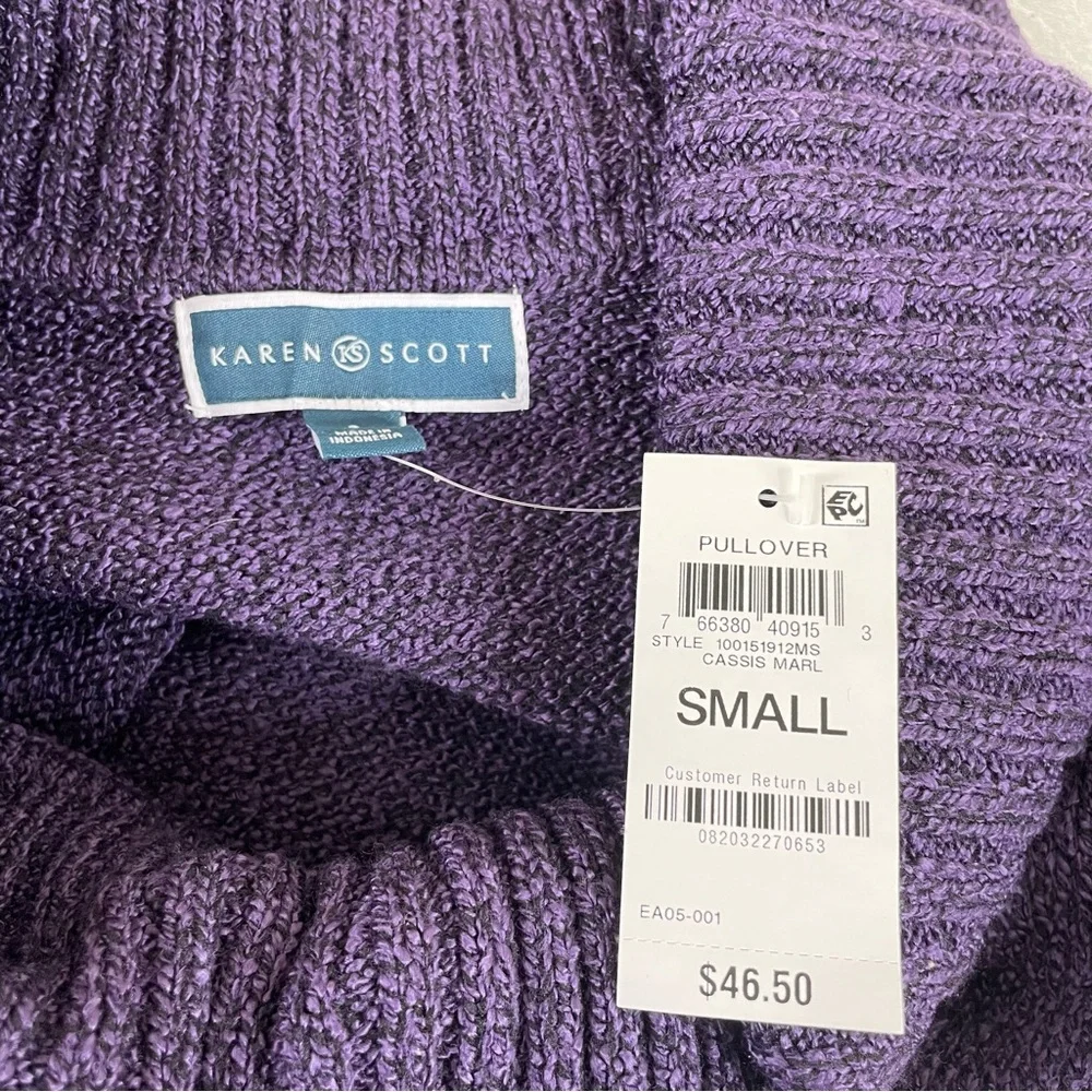 NEW Purple Cowl Neck Tunic Sweater